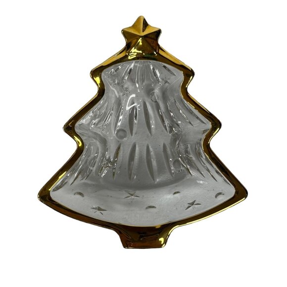 Studio Nova Glass Yuletide Spirit Gold Sweet Candy Dish Christmas Tree - Picture 2 of 8